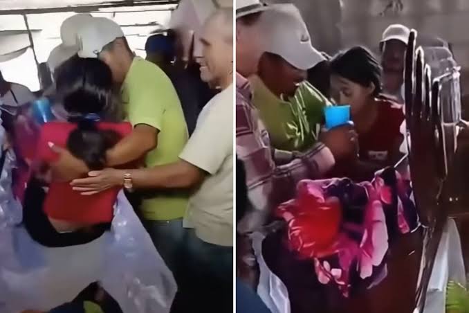 15-year-old girl shocks mourners as she wakes up in coffin at her own funeral (Video)
